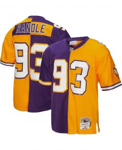 Мужская футболка john randle purple and gold minnesota vikings 1998 split legacy, копия джерси Mitchell & Ness, мульти