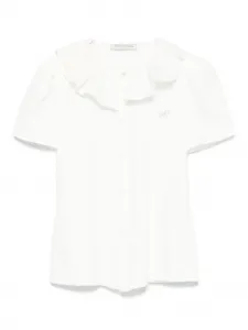 Рубашка с оборками на воротнике Monnalisa, белый