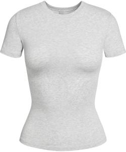 Футболка Skims Cotton Jersey, светло-серый