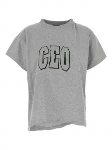 Футболка с круглым вырезом BALENCIAGA, серый