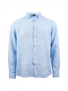Roberto Geissini Рубашка из льна синего цвета