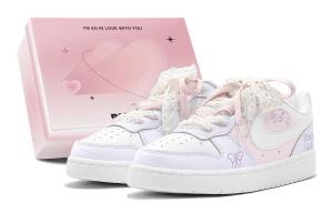 Court Borough Romantic Treat, Couple's, Lace Cat, Heart, Cute, Ladylike Low top Casual Skateboard Shoes Women's Nike, розовый