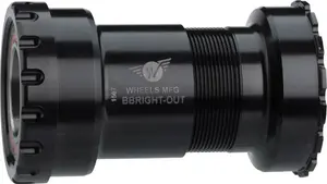 BBRight Наружная резьба Сборный кареточный стакан с подшипниками углового контакта для шатунов Shimano 24 мм Wheels Manufacturing, Black