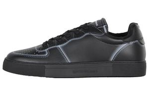 Кроссовки EMPORIO ARMANI Skateboarding Shoes Men Low-top Black, черный