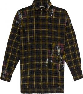 Рубашка Palm Angels Round Logo Shirt 'Green/White', зеленый