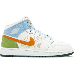 Кроссовки Nike Air Jordan 1 Mid SE GS, кремовый