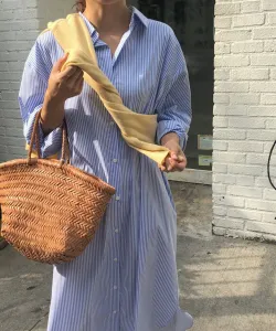 Aimoha -select-/Расслабленное полосатое платье-рубашка Aimoha - Select -, цвет Blue