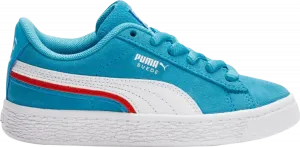 Кроссовки Puma Kool-Aid x Suede Triplex Little Kid White Blue Atoll, синий