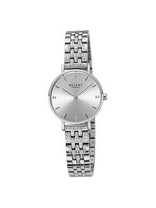 Небольшие аналоговые наручные часы из серебра (примерно 28 мм) с металлическим браслетом Regent