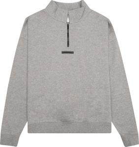 Толстовка Fear of God Essentials Mockneck Half Zip 'Oatmeal', серый