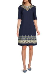 Платье Люси с цветочным принтом до колена Etro, синий