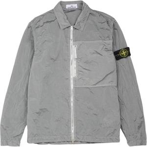 STONE ISLAND Мятка куртка, Silver Gray