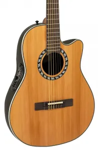 Ovation 1773AX-4-G Pro Series Классическая акустико-электрическая гитара с нейлоновыми струнами средней глубины, натуральный цвет