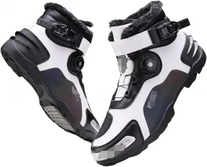 Мужские мотоциклетные ботинки для езды на мотоцикле, туристические и приключенческие, нескользящие, удобные, противоударные, дышащие, белые Blissbuilt, 2-White