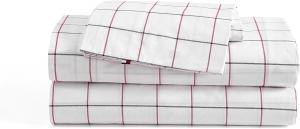 Tommy Hilfiger Комплект постельного белья Full, голубой Глазго, хлопковый перкаль, с наволочками