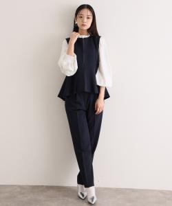 Костюм с жилетом и круглым вырезом Pourvous, цвет Navy