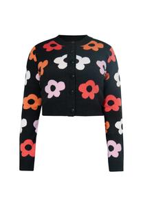 Кардиган myMo Cardigan, Schwarz Mehrfarbig/Black