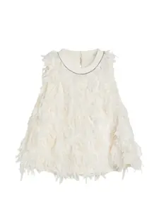 Пушистый топ Brunello Cucinelli Kids, бежевый