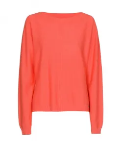 Роскошный свитер с высоким воротником из шерсти и кашемира. Marie Mãro, оранжевый