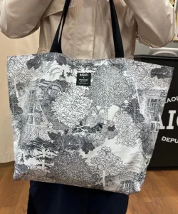Холщовая сумка с принтом / Большая вместимость