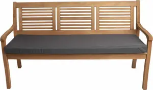 Подушка для скамейки 140×60×7 см антрацит - подушка для сиденья садовой скамейки со съемным чехлом, удобная набивка для использования на улице и на террасе