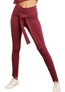 Растягивающиеся леггинсы с узлом в красно-коричневом цвете Main Strip