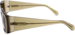 Современные женские солнцезащитные очки Salvatore Ferragamo, 330 Opaline Olive