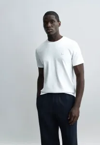 Ретро классическая футболка, базовая футболка Sandro, Blanc