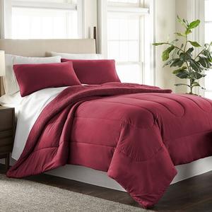 Комплект одеял Micro Flannel Sherpa с накладками на спине, цвет Wine