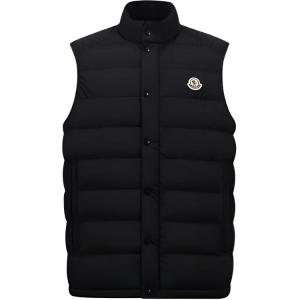 Moncler Стеганый жилет с логотипом, Black