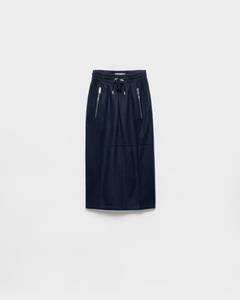 Юбка из джерси Prada, темно-синий