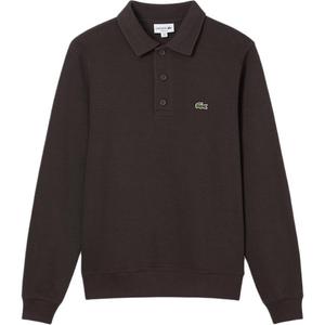 Поло с вышитым логотипом LACOSTE, коричневый