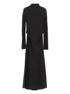 Макси-платье с вырезом в форме сердца Alaïa, черный