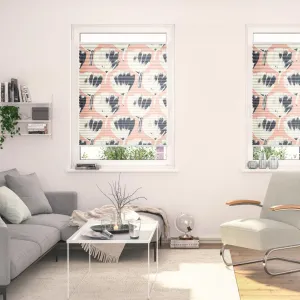 LICHTBLICK ORIGINAL Жалюзи плиссе «Plissée Klemmfix, без сверления, непрозрачные, Jumbo Flowers on Salmon», непрозрачные, свободно висят, цвет rot + weiß + weiß