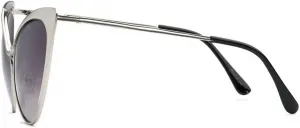 Женские модные солнцезащитные очки «кошачий глаз» из цельного металла MODA, Silver