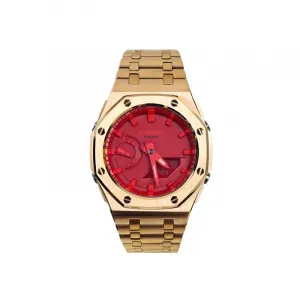 Часы Casio G-Shock Analog-Digital 2100 Series, арт. GA-2100-4A, золотой