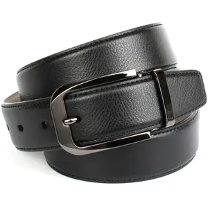 Кожаный ремень Anthoni Crown с легкой структурой, черный