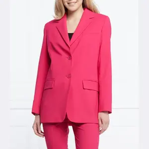 Элегантный льняной жакет свободного кроя Max Mara, фуксия