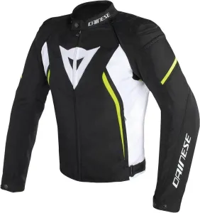 Мужская мотоциклетная куртка Dainese Avro D2 Tex (комплект из 1 шт.), Black/White/Fluo Yellow