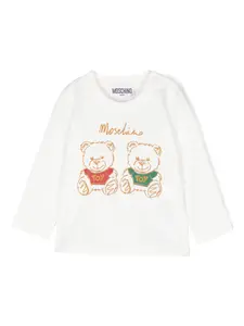 Футболка с принтом Teddy Bear Moschino Kids, белый