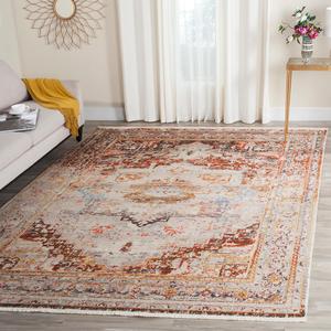 Ковер SAFAVIEH, 183 x 275 см, Persian Collection, Cream & Multi, дизайн Oriental Distressed, без линьки и простой в уходе, идеален для помещений с высокой проходимостью в гостиной, спальне (VTP438A)