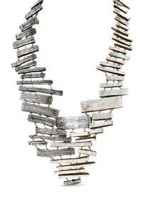 Ручное ожерелье с прямоугольными формами Gfw, серебристый