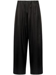 MM6 Maison Margiela плиссированные брюки с высокой талией, черный