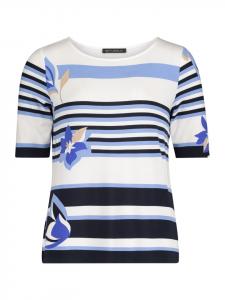 Betty Barclay Простая полосатая рубашка сине-белого цвета