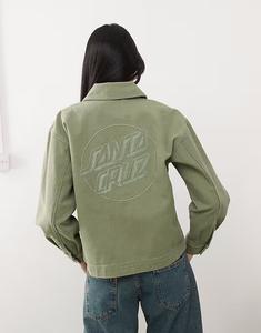 Куртка Santa Cruz с принтом логотипа на спине и застежкой на пуговицы цвета светло-хаки