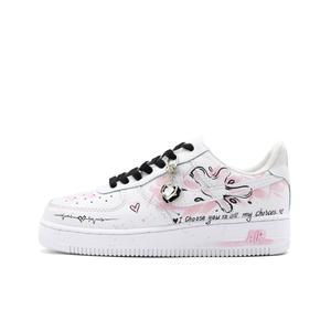 Nike Кроссовки для скейтбординга Air Force 1 Drifting Lovers антискользящие износостойкие низкие женские pink