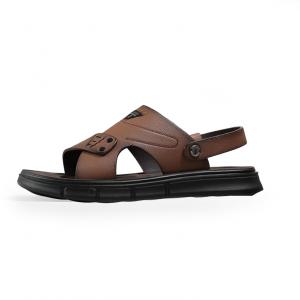 SENJIALUO Пляжные сандалии мужские черно-коричневые, цвет Brown