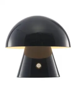 Настольная лампа Porcini 18 см в современном богемном стиле, перезаряжаемая, беспроводная, со встроенным светодиодом и корпусом в форме гриба Jonathan Y, темно-синий