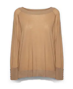 Мягкий пуловер на пуговицах Elena Mirã², бежевый