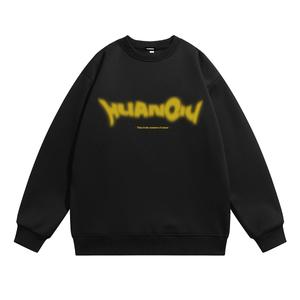 Свитшот Unisex Crew Neck Moderate Heavyweight HUANQIU, черный-желтый